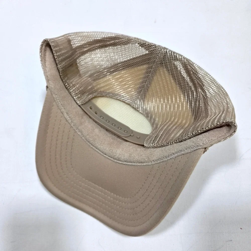 Otto Trucker Hat Tan Mammoth Mountain Patch Mesh Snapback Cap 32-467 Ski